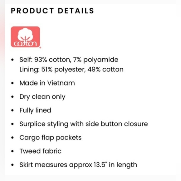 A.L.C. Cream Mini Skirt Women's Size 6 - Picture 6 of 11